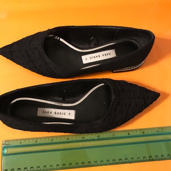 Zara Dotted Mesh rhinestone flats size 35 - Picture 6 of 6